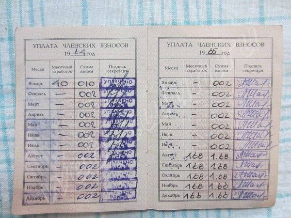Комсомольский билет, альбом Вещи из СССР